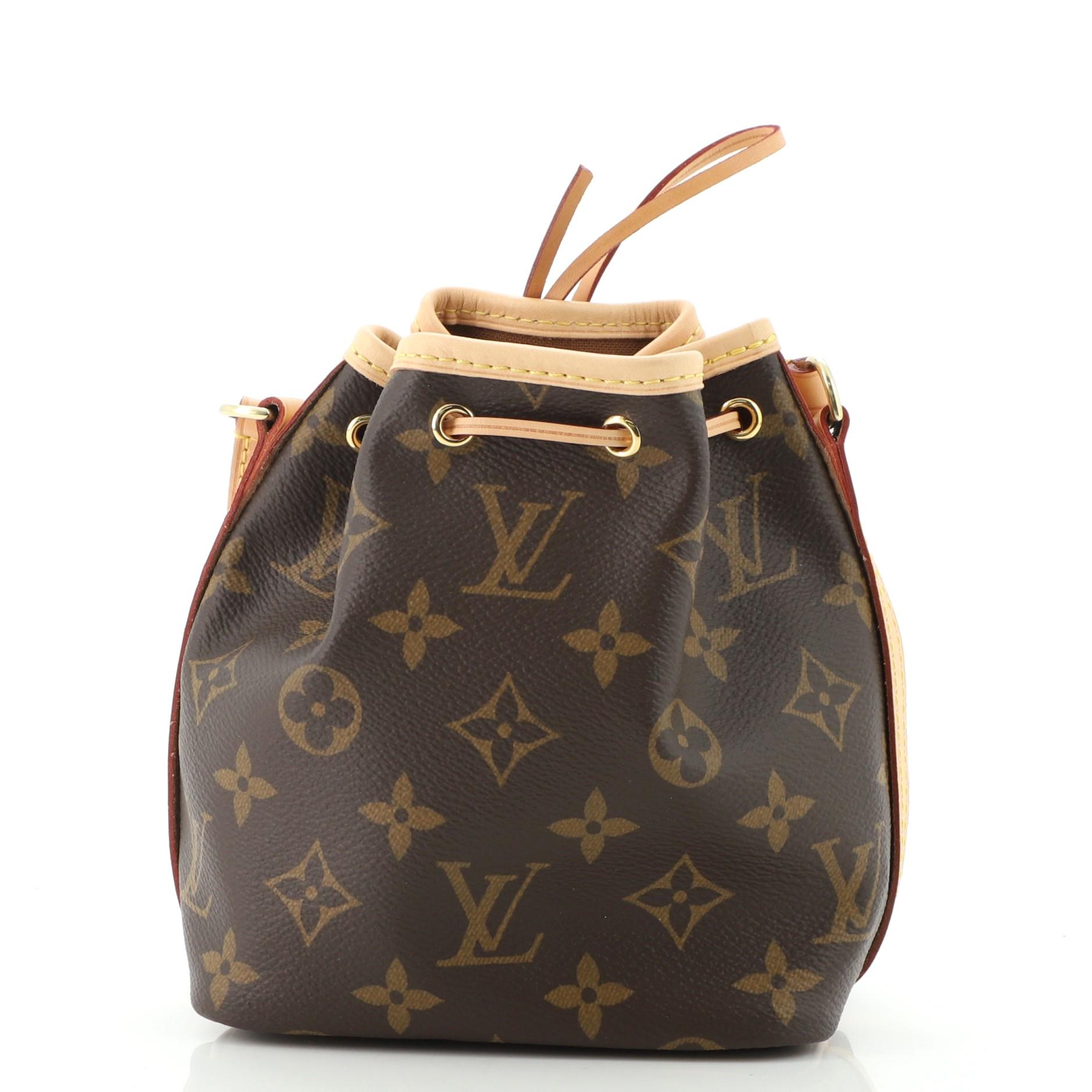 Louis Vuitton Noe Handbag Monogram Canvas Nano In Good Condition In NY, NY