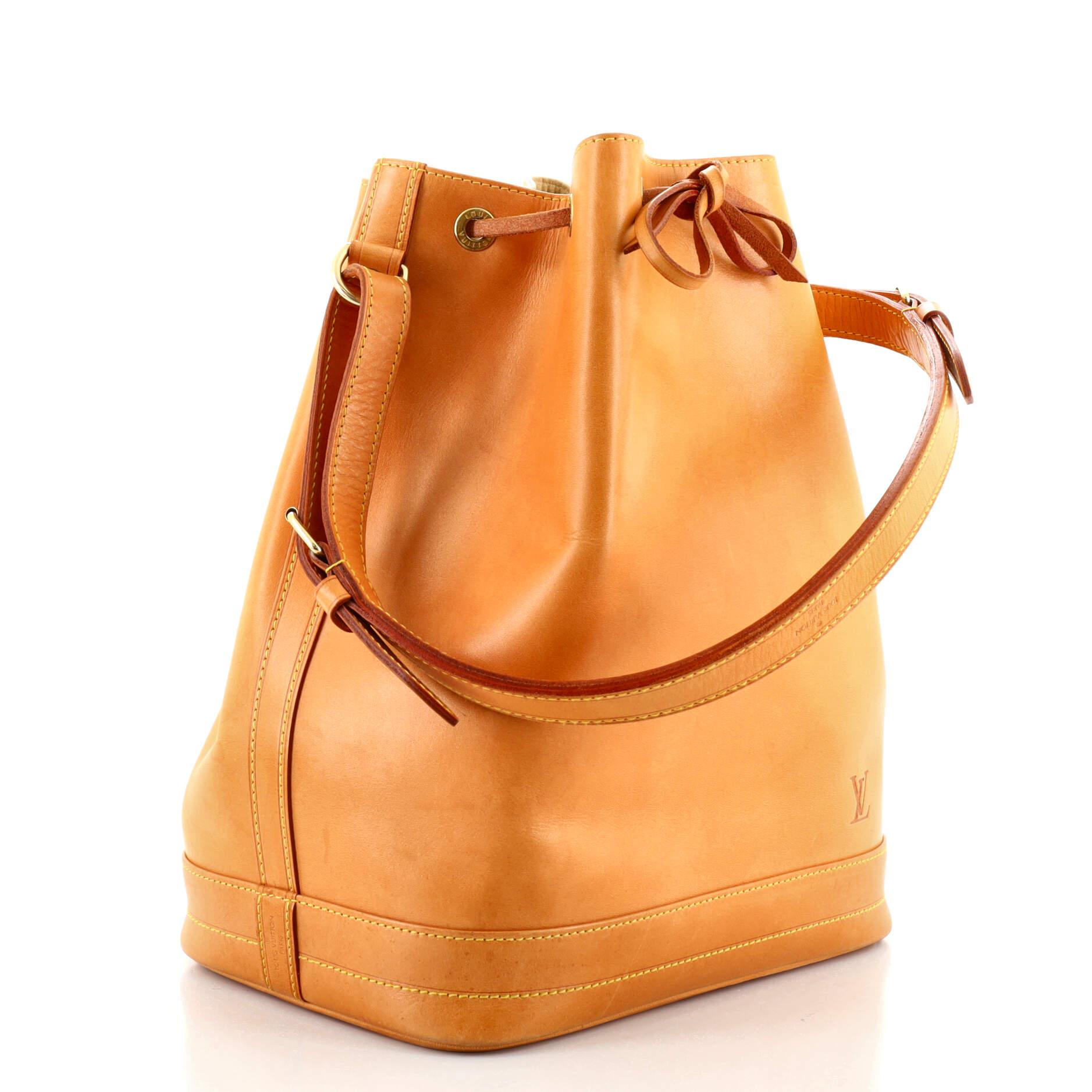 Louis Vuitton Noe Handtasche aus Vachetta-Leder Groß (Orange)