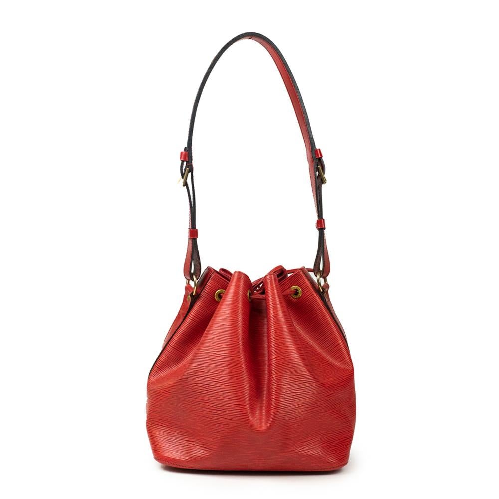 Red LOUIS VUITTON, Noé in red épi leather For Sale