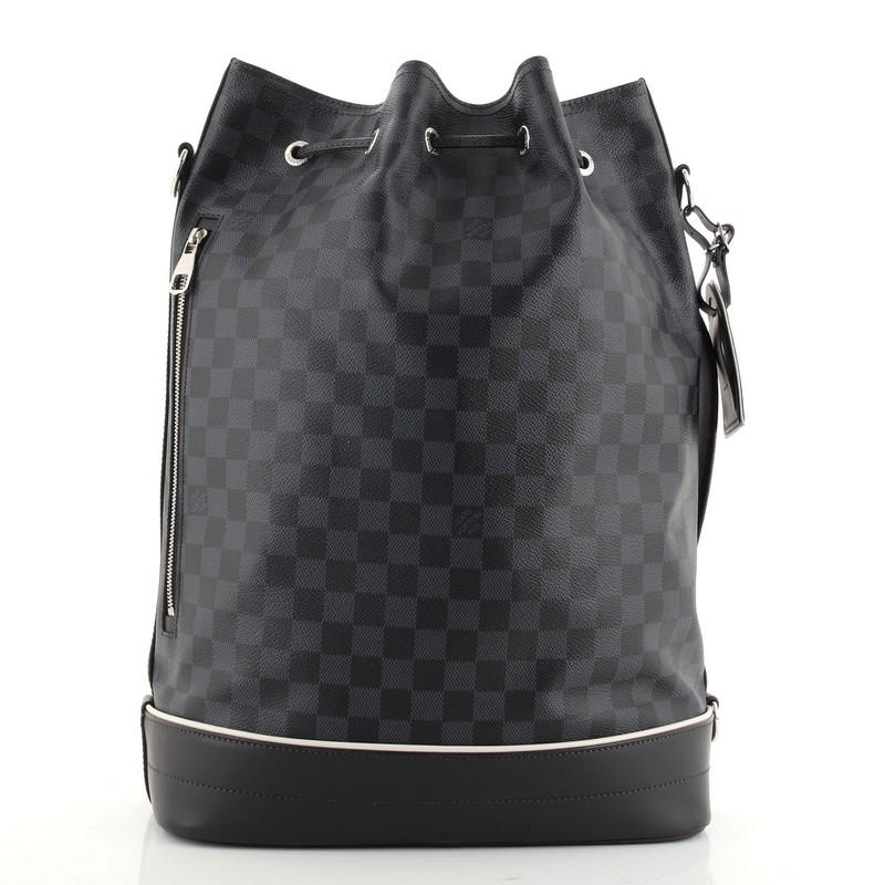 Black Louis Vuitton Noe Marin Handbag Regatta Damier Cobalt