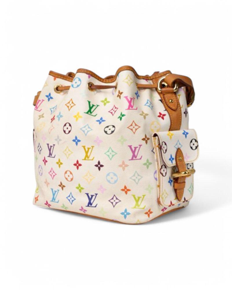 Beige Louis Vuitton Noah MM Multicolor White For Sale