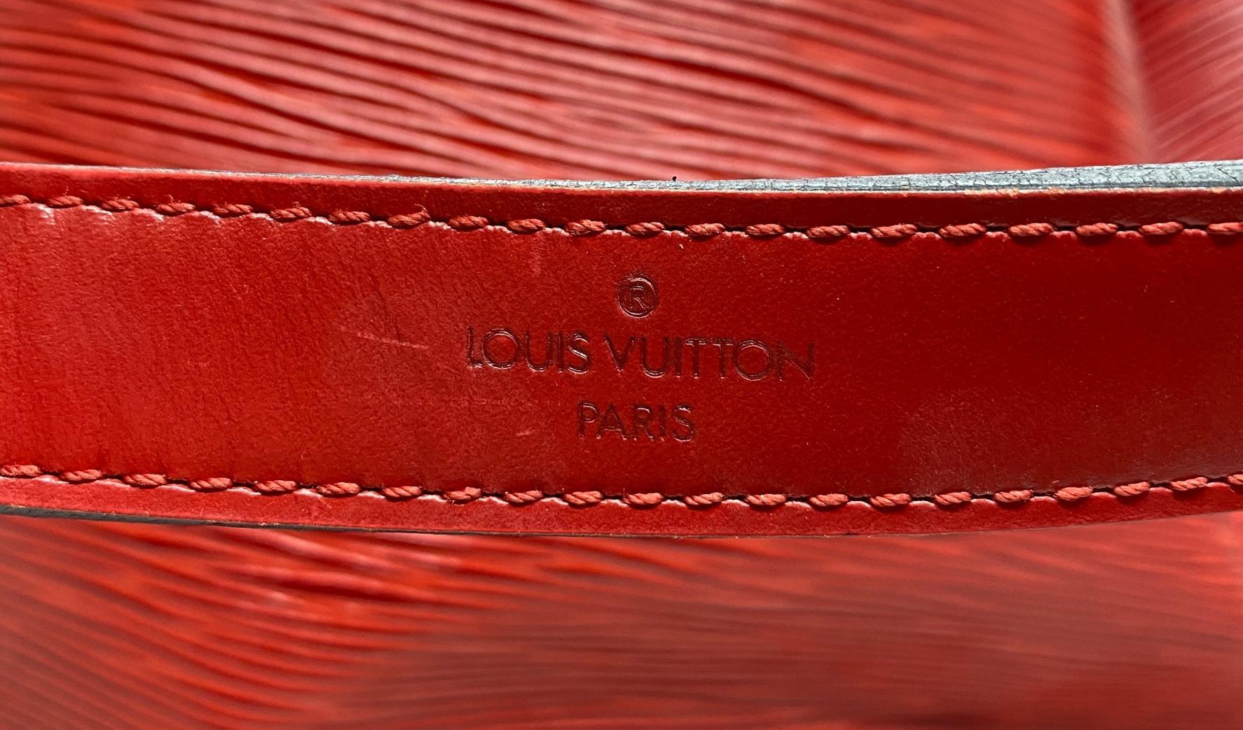 Louis Vuitton Noe PM Bucket Bag in Red EPI Leather, June 1995. 1