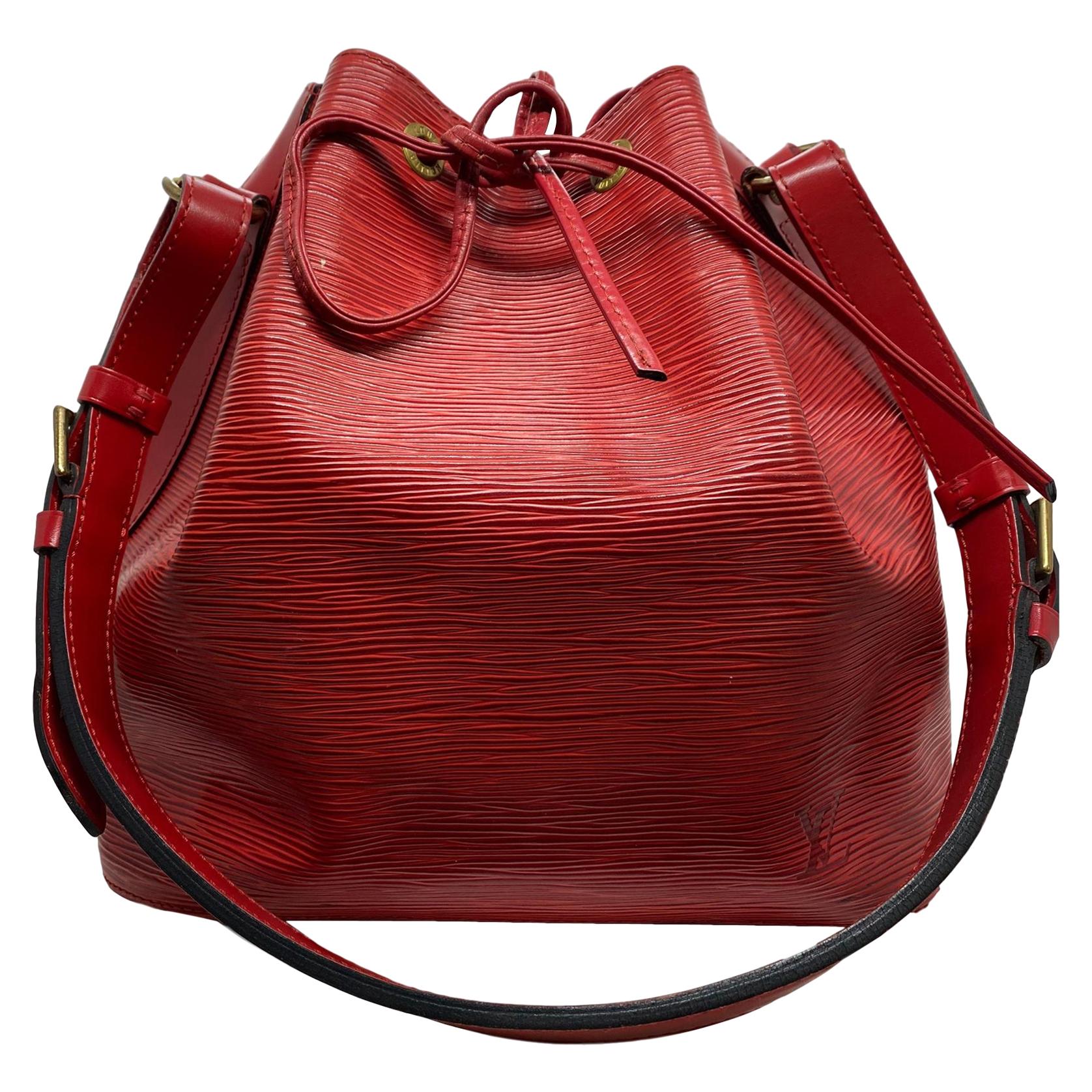 Louis Vuitton Noe PM Bucket Bag in Red EPI Leather, June 1995. at