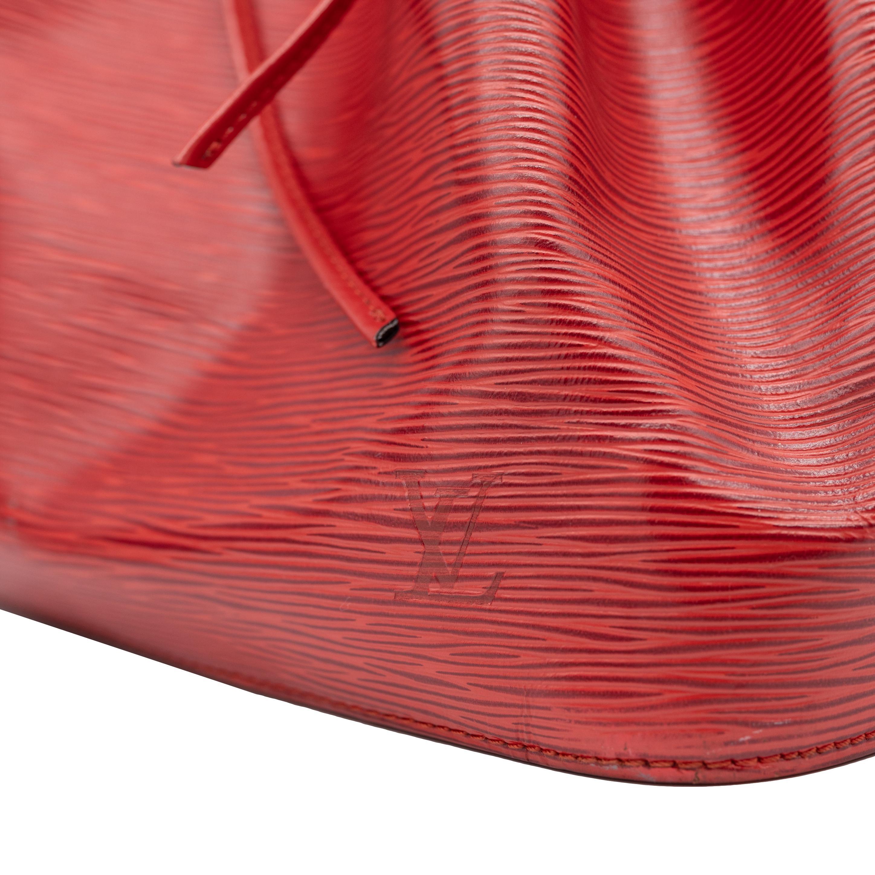 Louis Vuitton “Noe” PM Bucket Bag in Red EPI Leather Shoulder Bag, France 1993. 2
