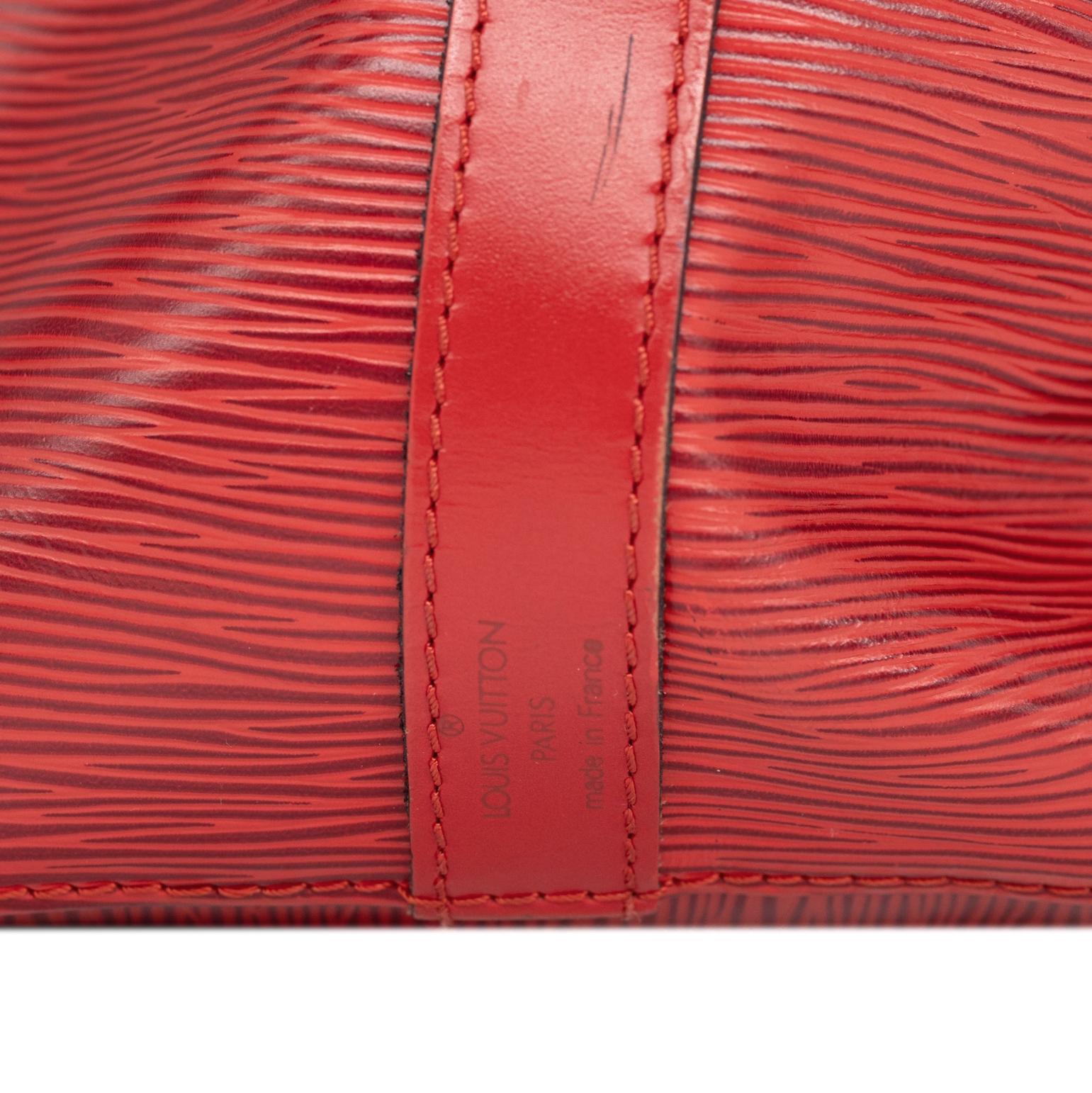 Louis Vuitton “Noe” PM Bucket Bag in Red EPI Leather Shoulder Bag, France 1993. 6