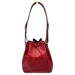 Louis Vuitton “Noe” PM Bucket Bag in Red EPI Leather Shoulder Bag, France 1993.