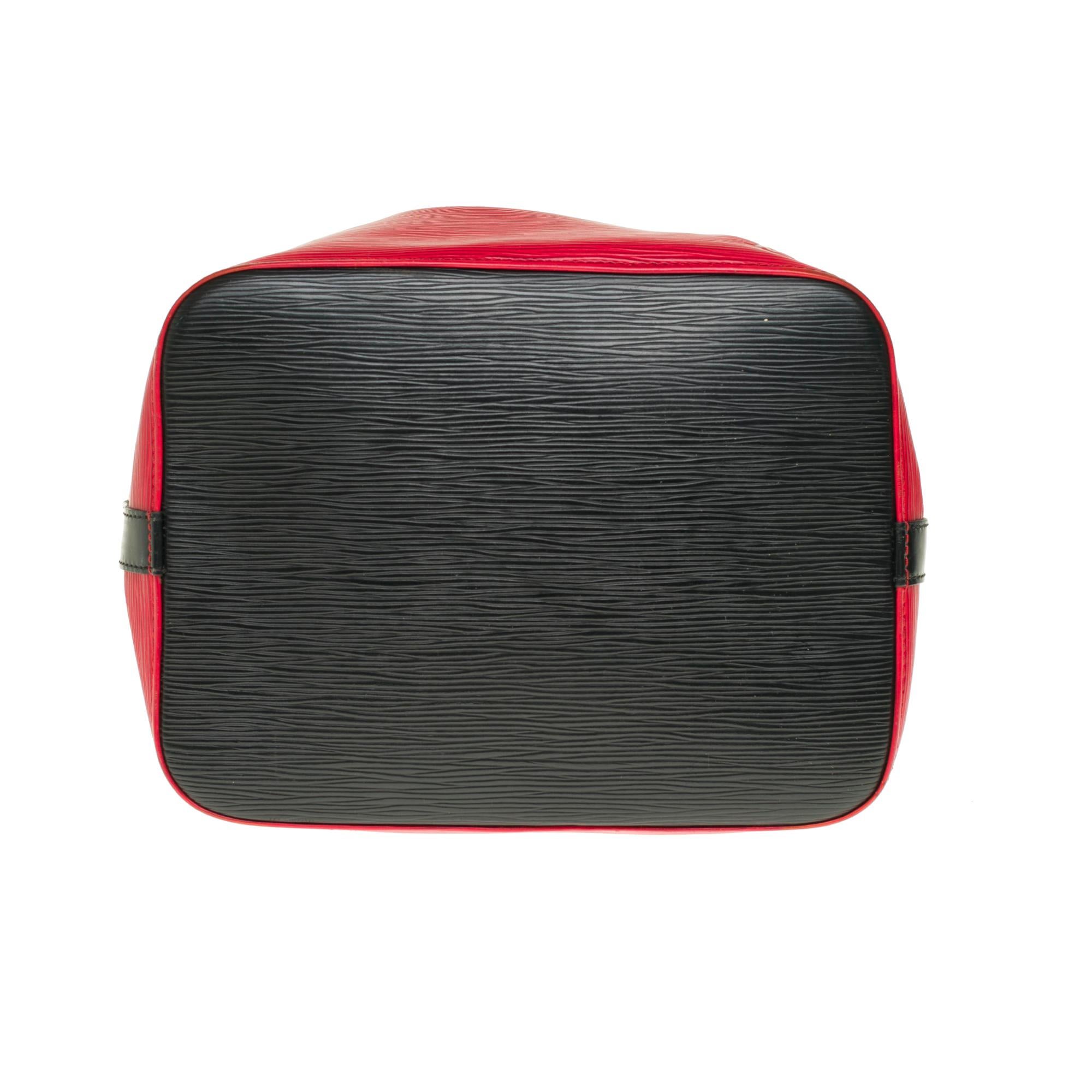 Louis Vuitton Noé PM shoulder bag in red & black epi leather, gold hardware 1