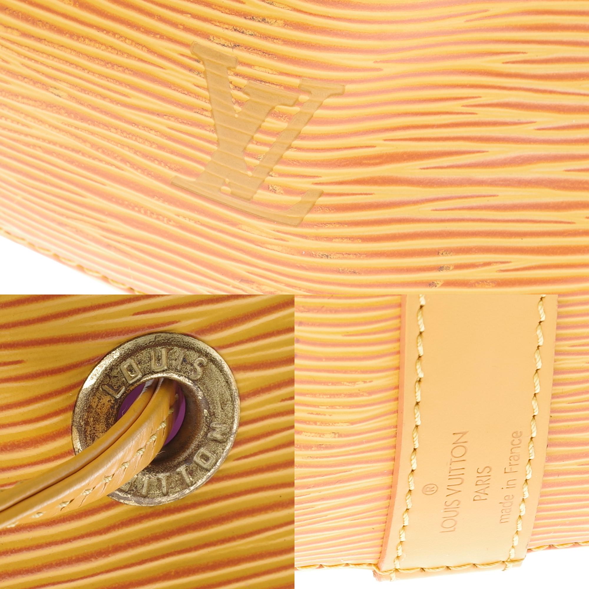 Women's Louis Vuitton Noé PM shoulder bag in yellow epi leather, gold hardware