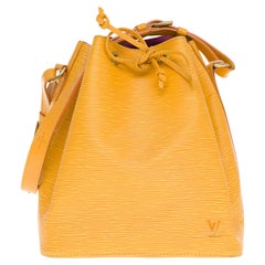 Louis Vuitton Noé shoulder bag in yellow epi leather with GHW