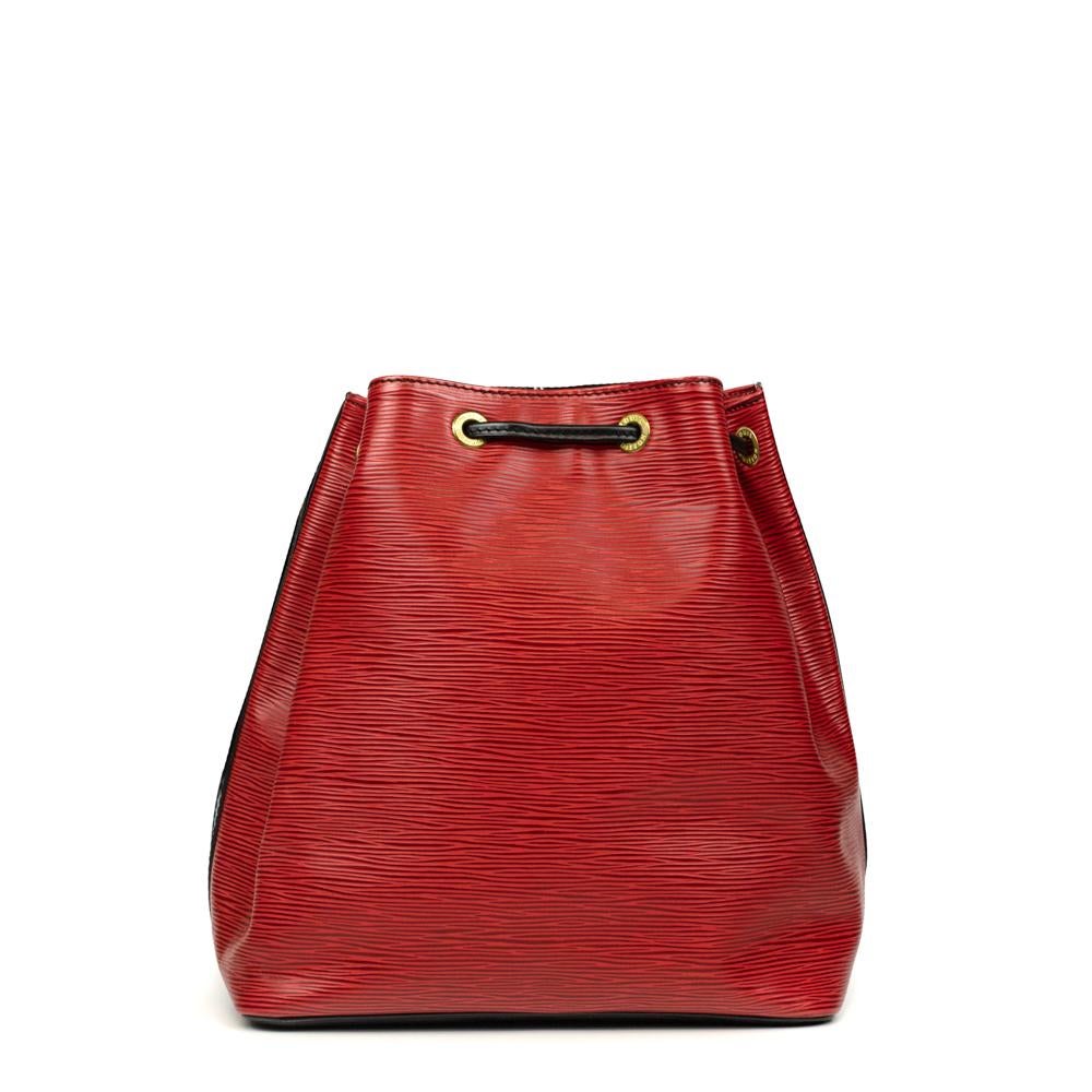 LOUIS VUITTON, Noé Vintage in red épi leather In Good Condition For Sale In Clichy, FR