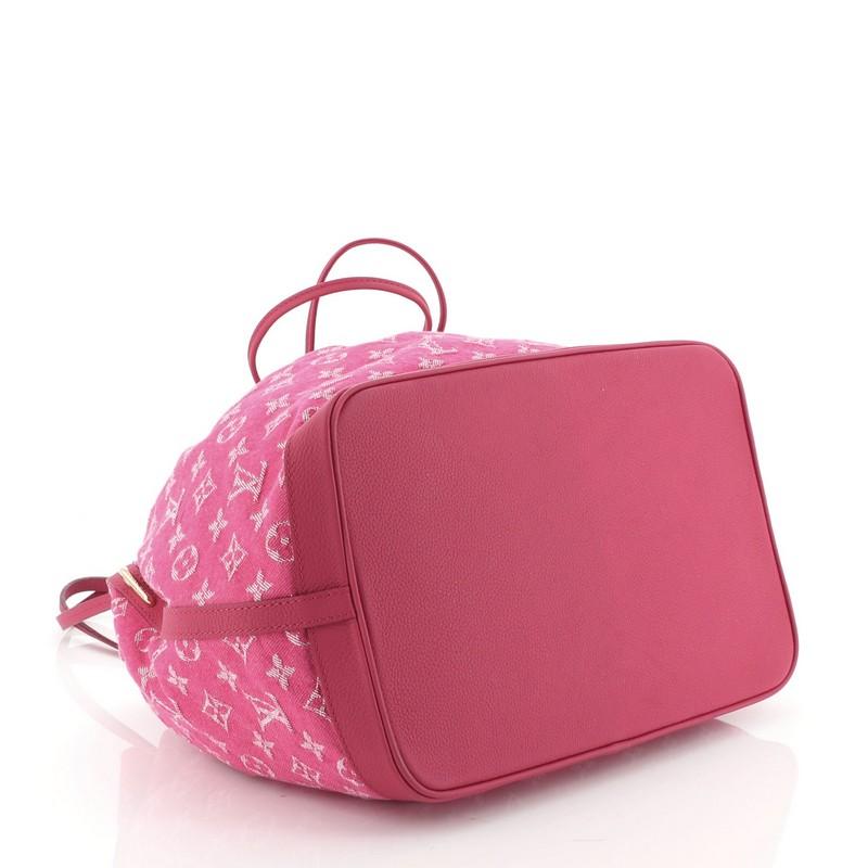 Louis Vuitton Noefull Handbag Denim MM  1