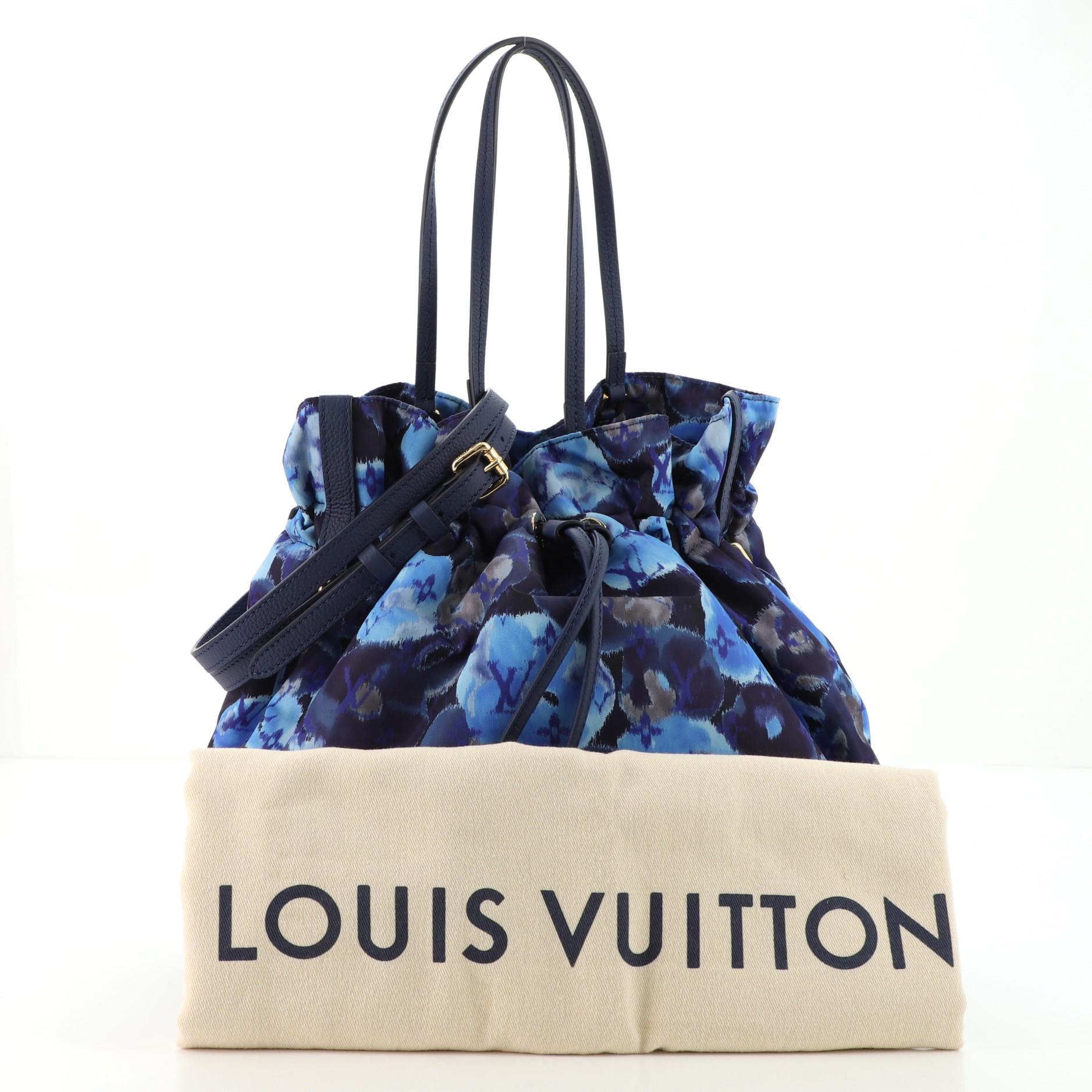 Louis Vuitton Grand Blue Monogram Ikat Noefull MM 21lv216s at 1stDibs