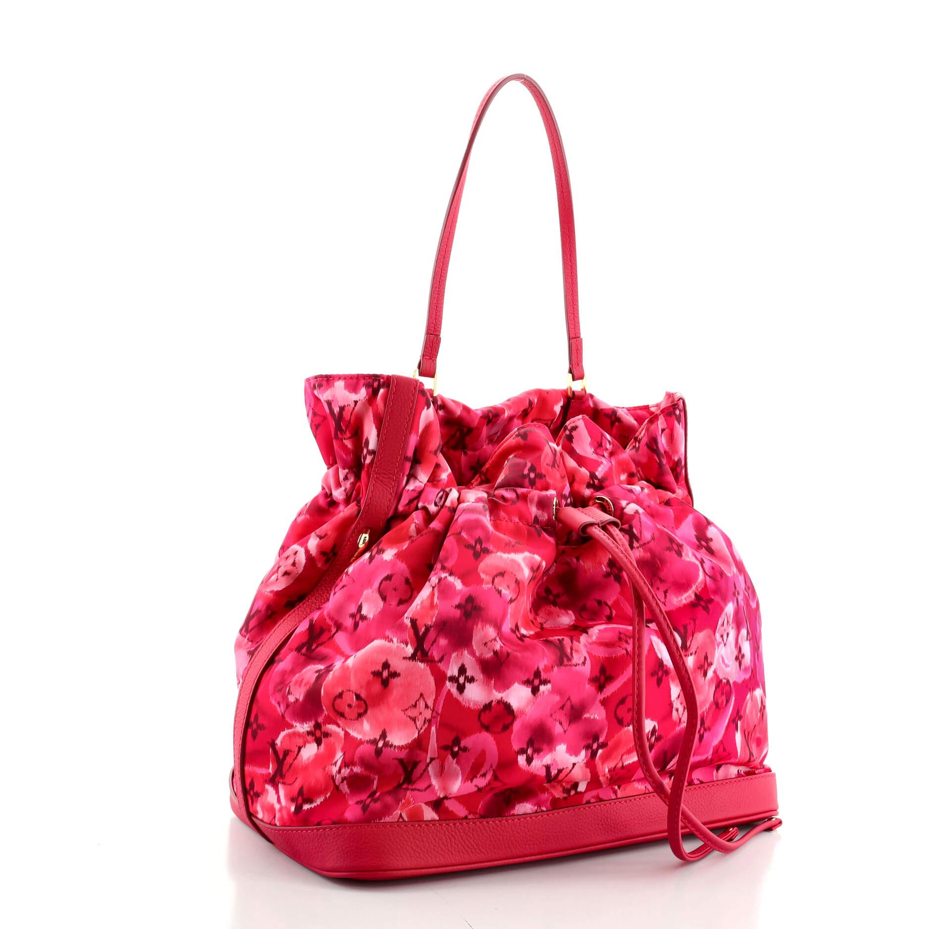 Louis Vuitton Noefull Handtasche Ikat Nylon MM (Rot)
