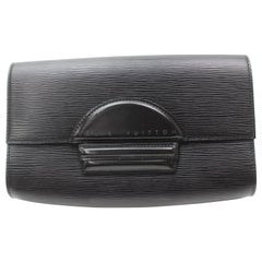 Louis Vuitton Noir Chaillot 869958 Black Leather Clutch