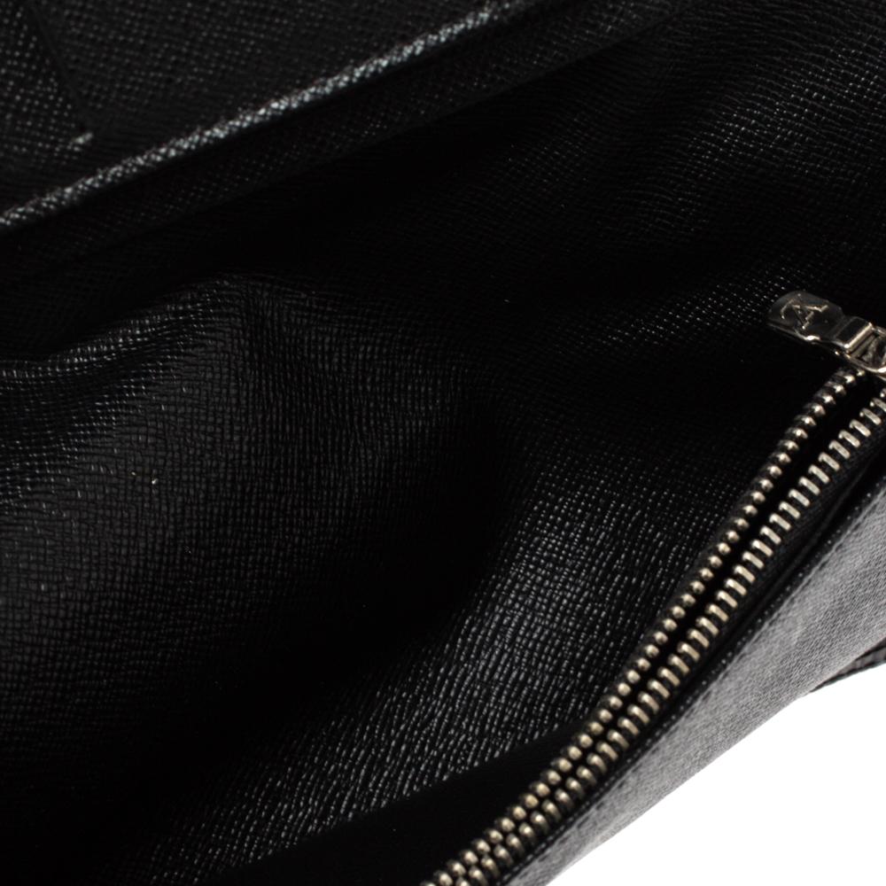 Louis Vuitton Noir Epi Leather Brazza Wallet In Good Condition In Dubai, Al Qouz 2