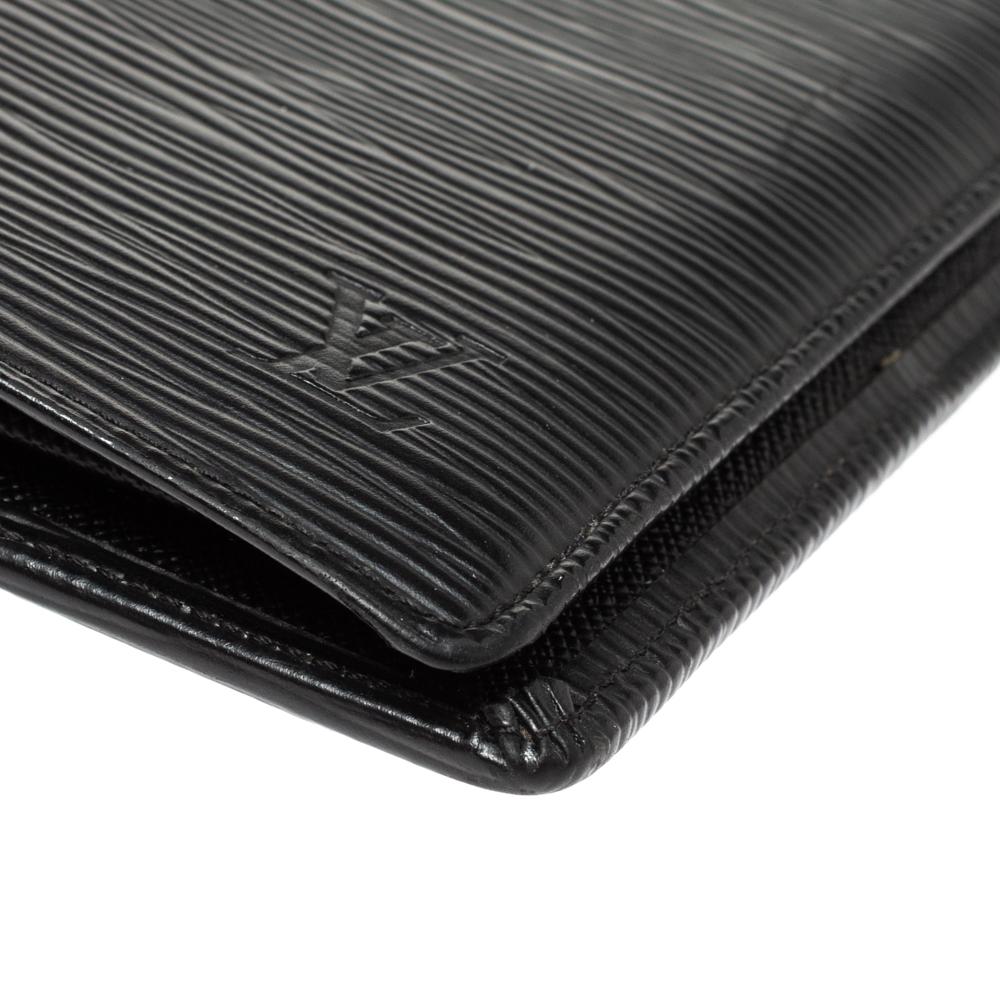 Louis Vuitton Noir Epi Leather Brazza Wallet 1