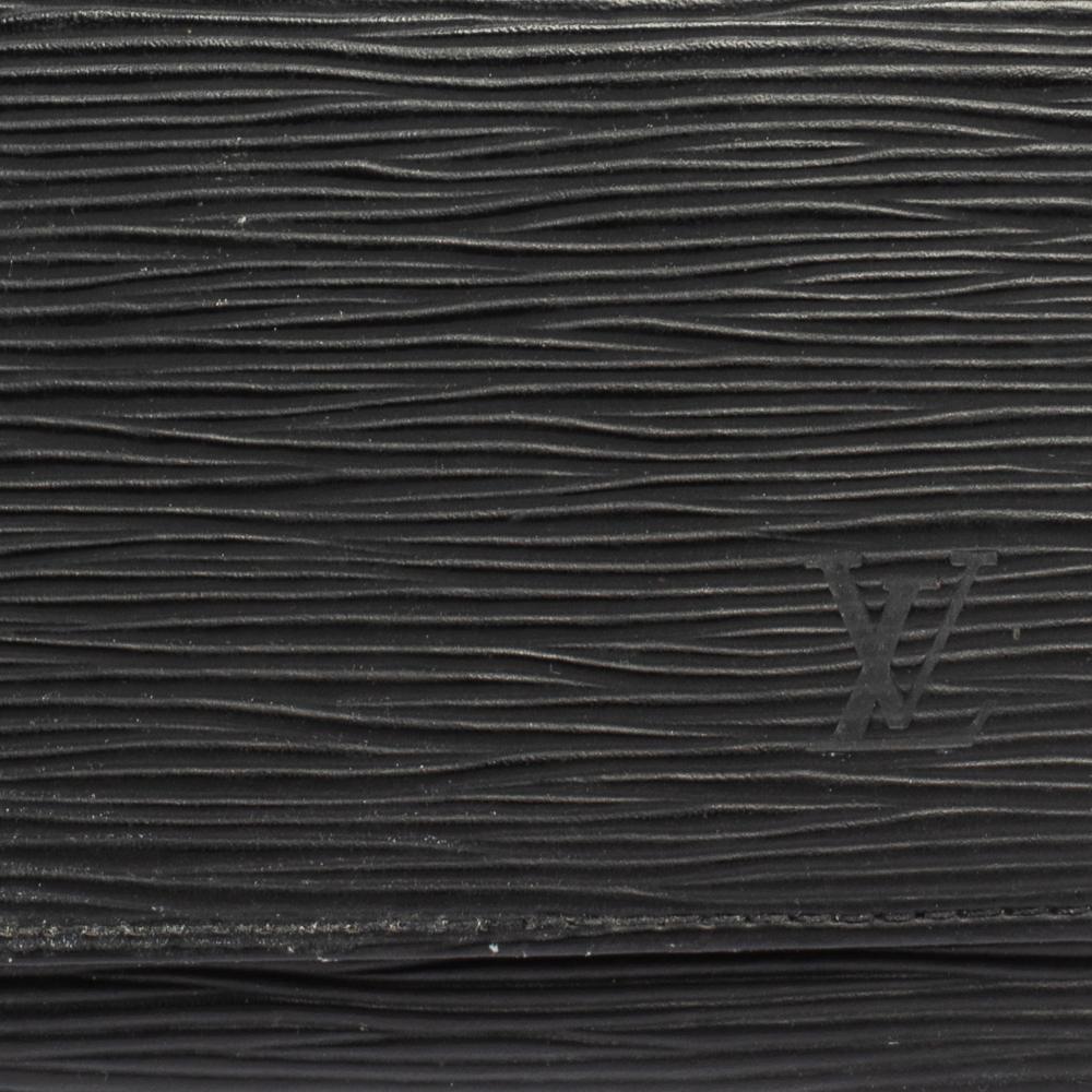 Louis Vuitton Noir Epi Leather Flap Wallet 3