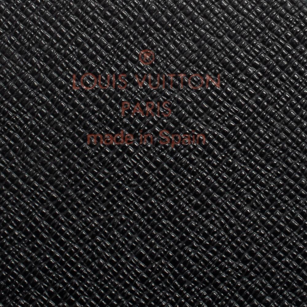 Louis Vuitton Noir Epi Leather Flap Wallet 4