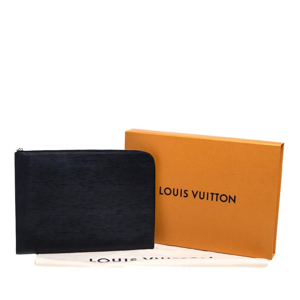 Louis Vuitton Noir Epi Leather Pochette Jour GM Clutch 7