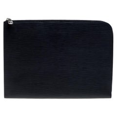 Louis Vuitton Noir Epi Leather Pochette Jour GM Clutch