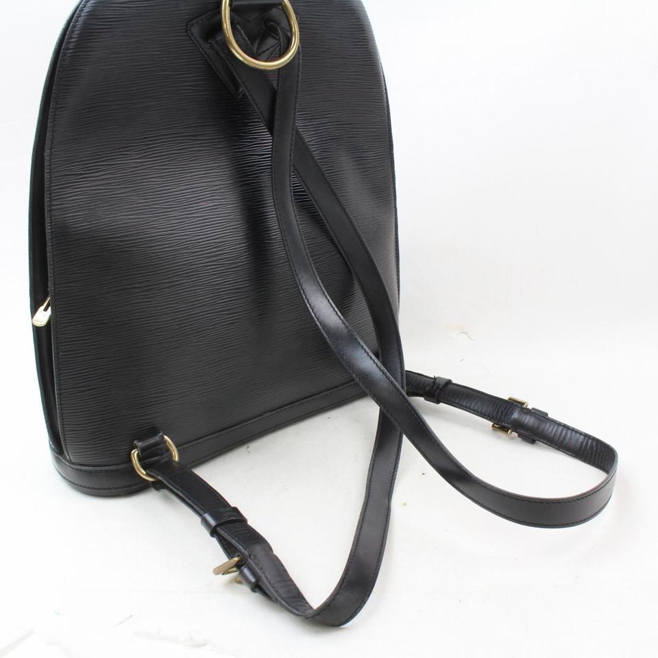 Louis Vuitton Noir Gobelins 869305 Black Leather Backpack For Sale 1