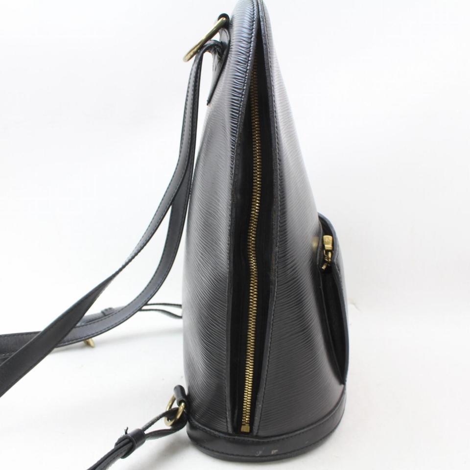 Louis Vuitton Noir Gobelins 869305 Black Leather Backpack For Sale 3
