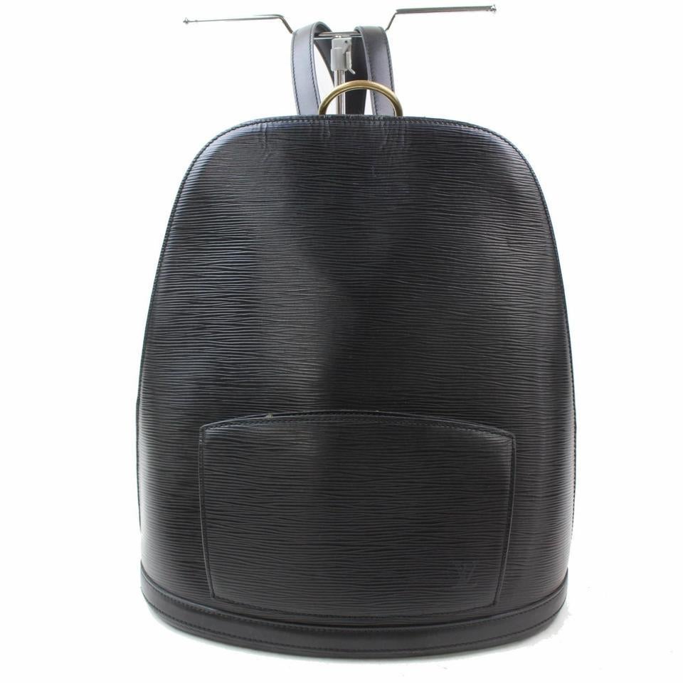 Louis Vuitton Noir Gobelins 869305 Black Leather Backpack For Sale 5