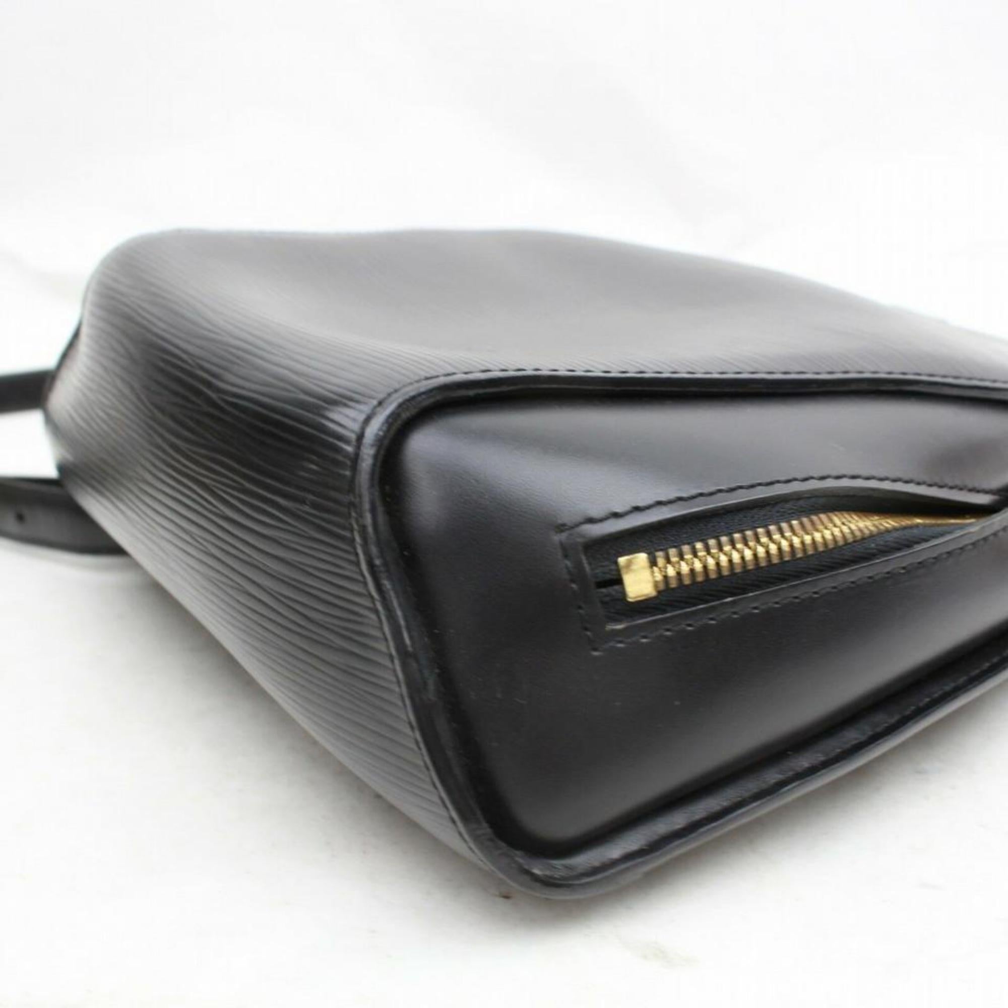 Louis Vuitton Noir Gobelins 870173 Black Leather Backpack For Sale 4