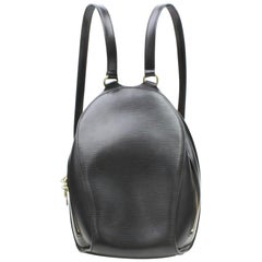 Vintage Louis Vuitton Noir Gobelins 870173 Black Leather Backpack