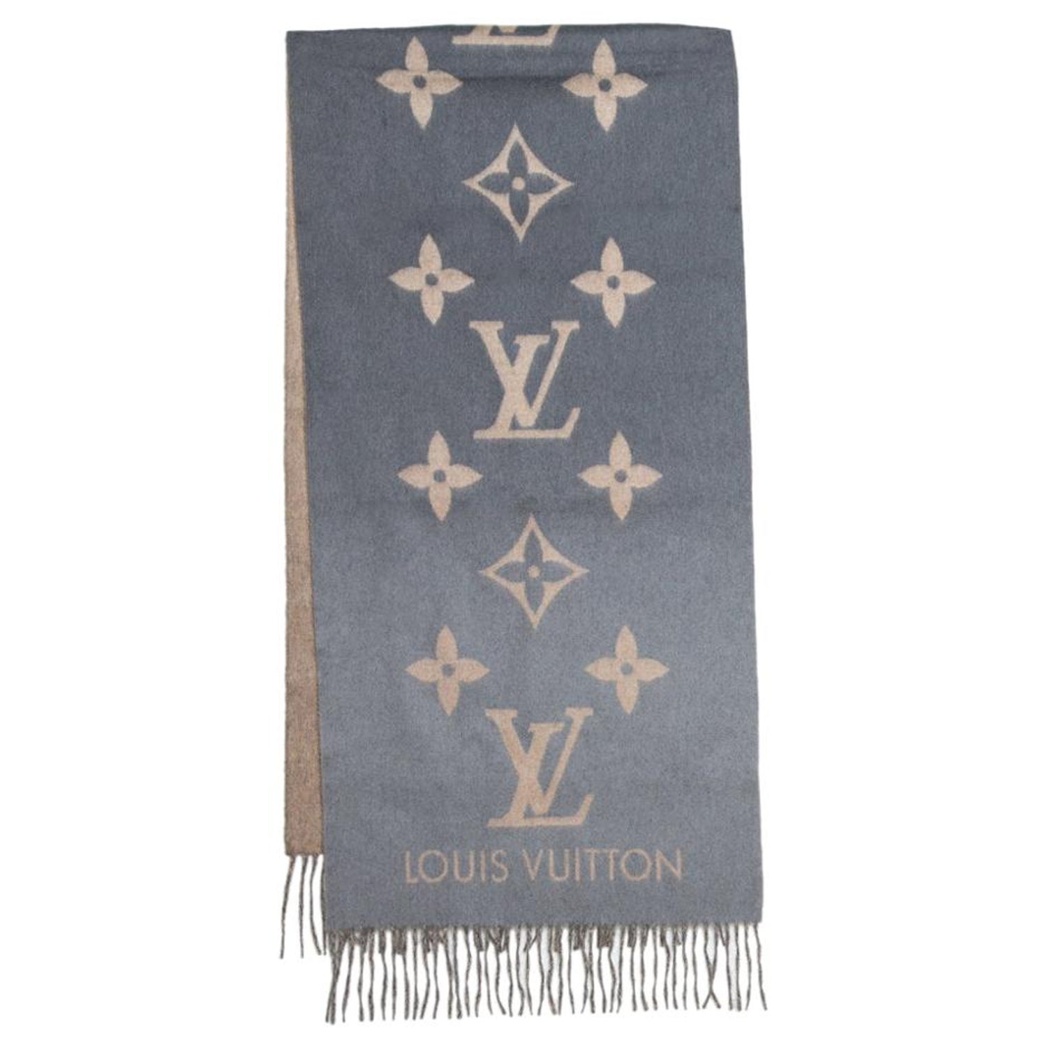Louis Vuitton Cashmere Fox Fur Monogram Reykjavik Scarf