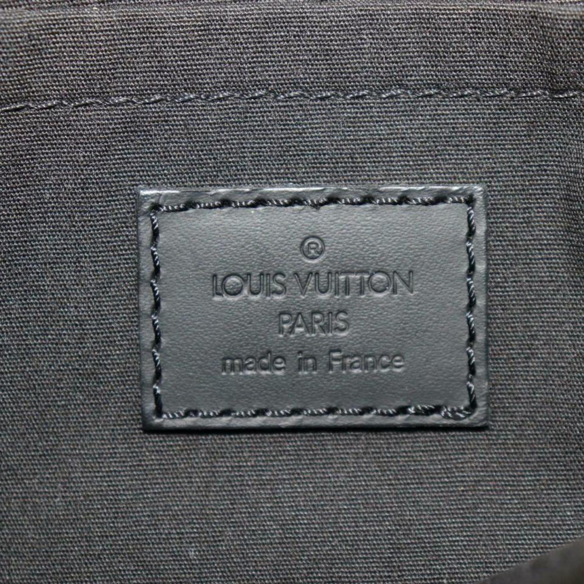 Women's Louis Vuitton Noir Matsy 870348 Black Leather Shoulder Bag For Sale