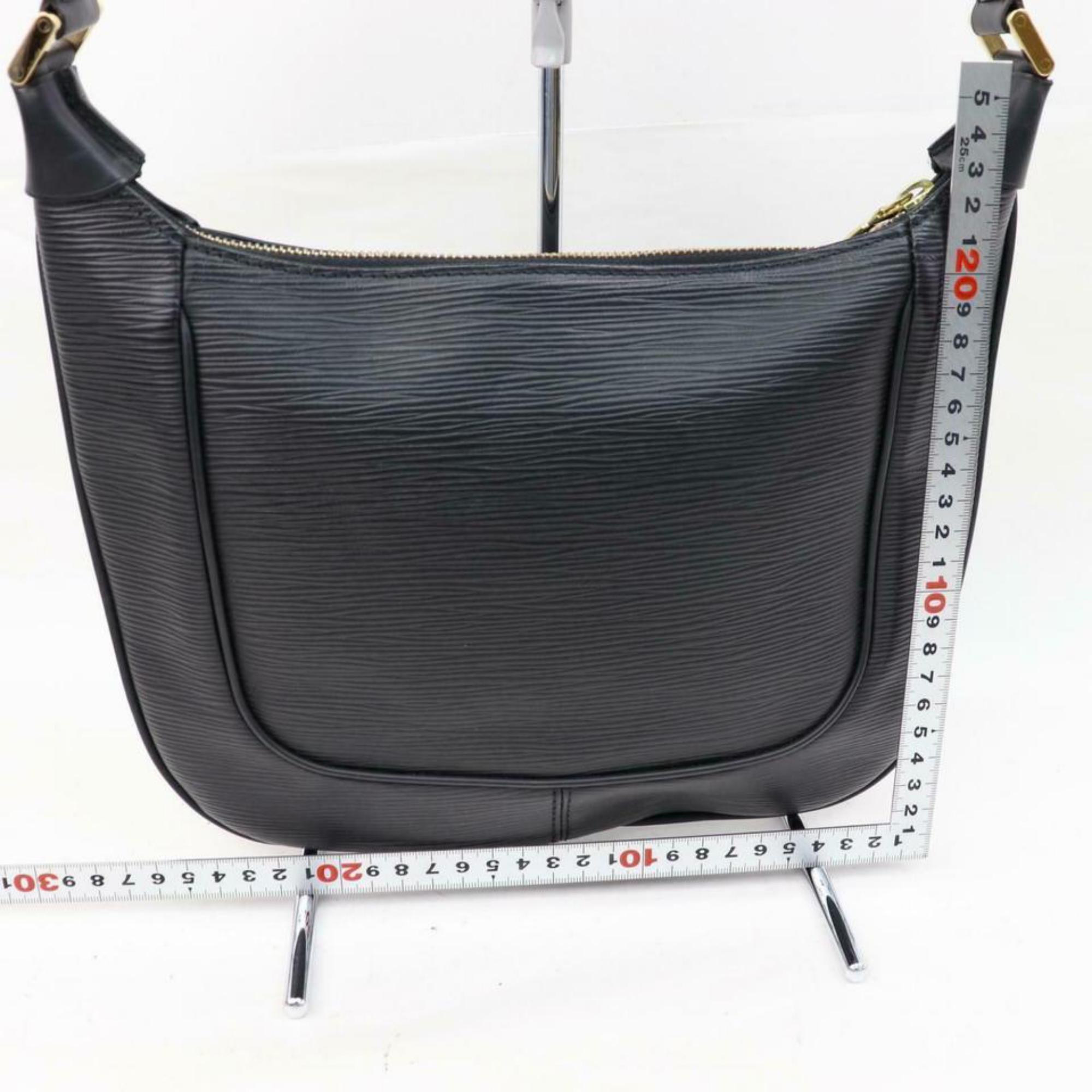 Louis Vuitton Noir Matsy 870348 Black Leather Shoulder Bag For Sale 2