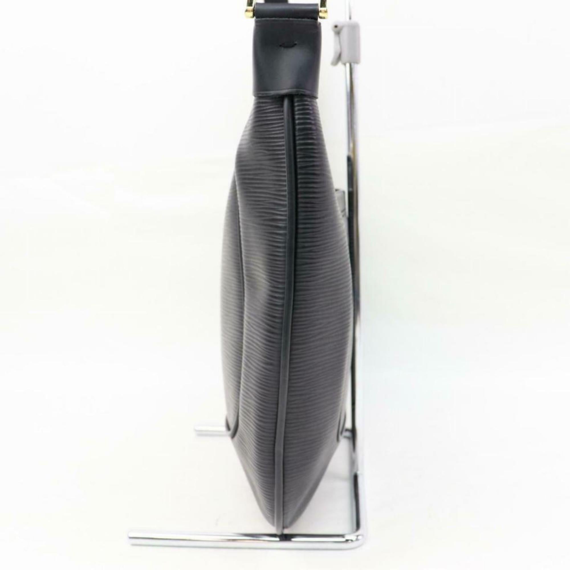 Louis Vuitton Noir Matsy 870348 Black Leather Shoulder Bag For Sale 4
