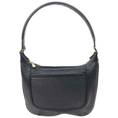 Vintage Louis Vuitton Noir Matsy 870348 Black Leather Shoulder Bag