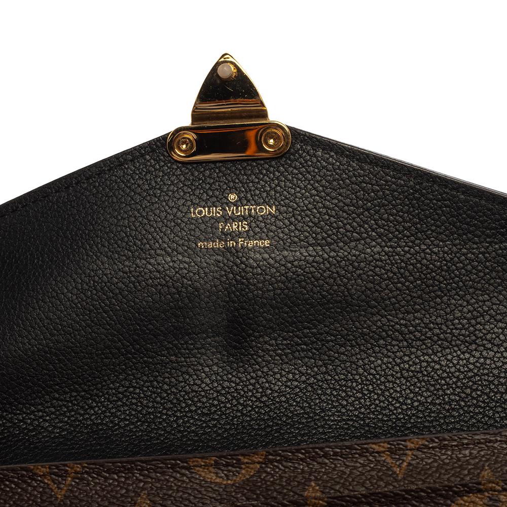 Louis Vuitton Noir Monogramm Canvas und Leder Metis Geldbörse 3