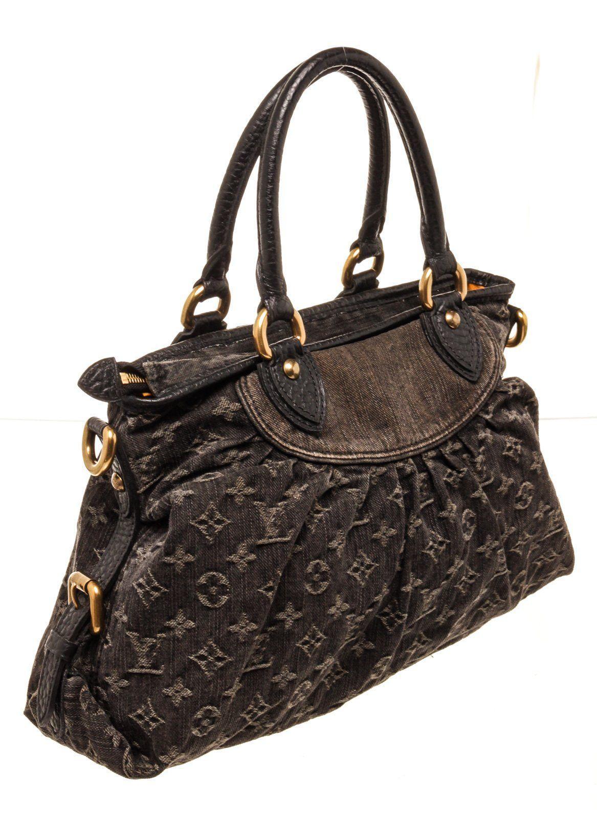 Black Louis Vuitton Noir Monogram Canvas Mini Lin Neo Cabby MM Shoulder Bag 