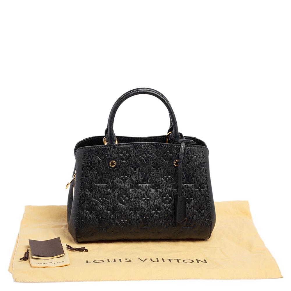 Louis Vuitton Noir Monogram Empreinte Leather Montaigne BB Bag 6