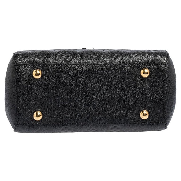 Women's Louis Vuitton Noir Monogram Empreinte Leather Montaigne BB Bag
