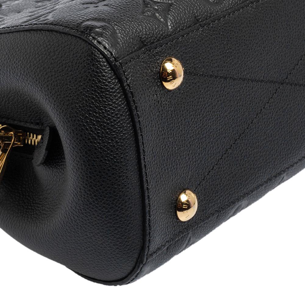 Louis Vuitton Noir Monogram Empreinte Leather Montaigne BB Bag In Good Condition In Dubai, Al Qouz 2