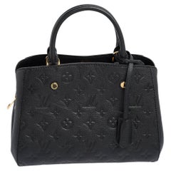 Louis Vuitton Noir Monogram Empreinte Leather Montaigne BB Bag