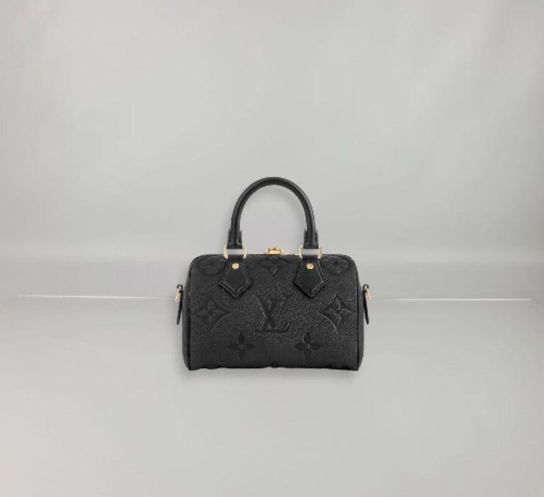 Louis Vuitton Noir Monogram Empreinte Leather Speedy Bandoulière