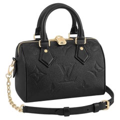 Louis Vuitton Noir Monogram Empreinte Leather Speedy Bandoulière 20 Bag