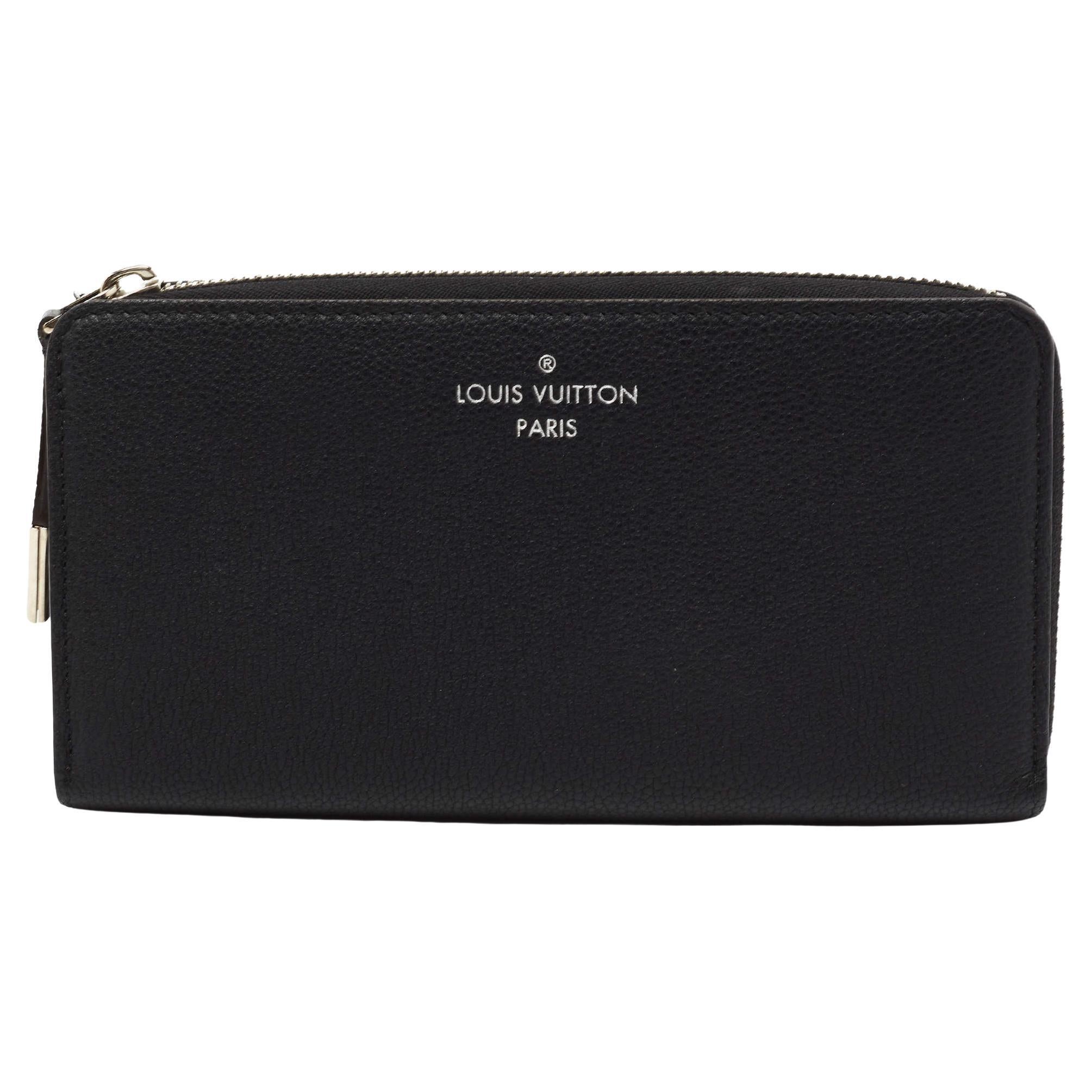 Louis Vuitton Grey Galet Veau Cachemire Leather Comete Wallet