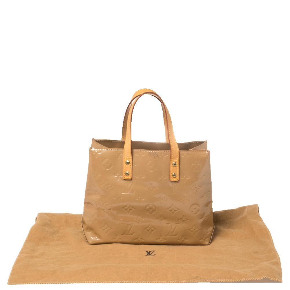 Brown Louis Vuitton Noisette Monogram Vernis Reade PM Bag