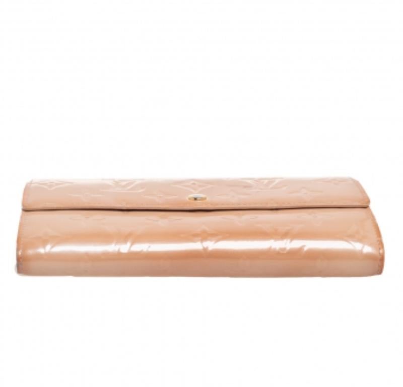  Louis Vuitton Noisette Monogram Vernis Sarah Portefeuille Pour femmes 