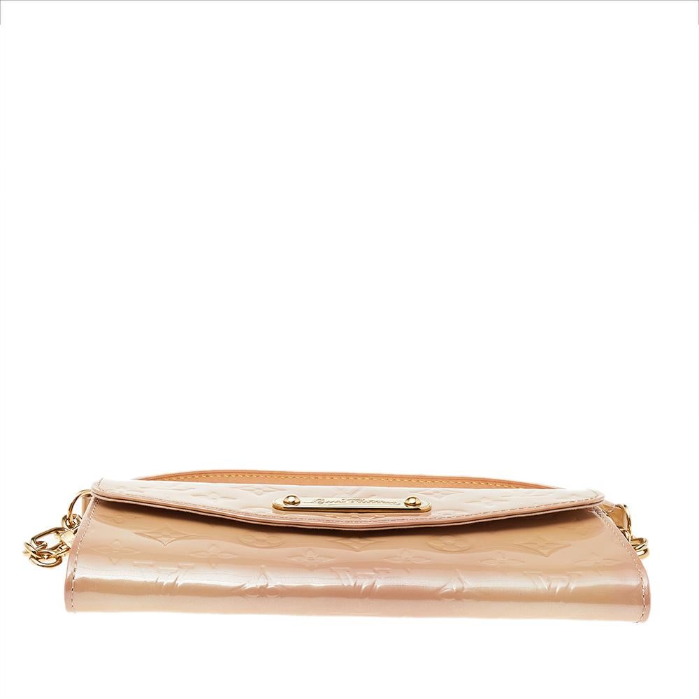 Beige Louis Vuitton Noisette Monogram Vernis Sunset Boulevard Bag