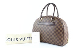Louis Vuitton Nolita Damier Ebene 4le0103 Brown Coated Canvas Satchel