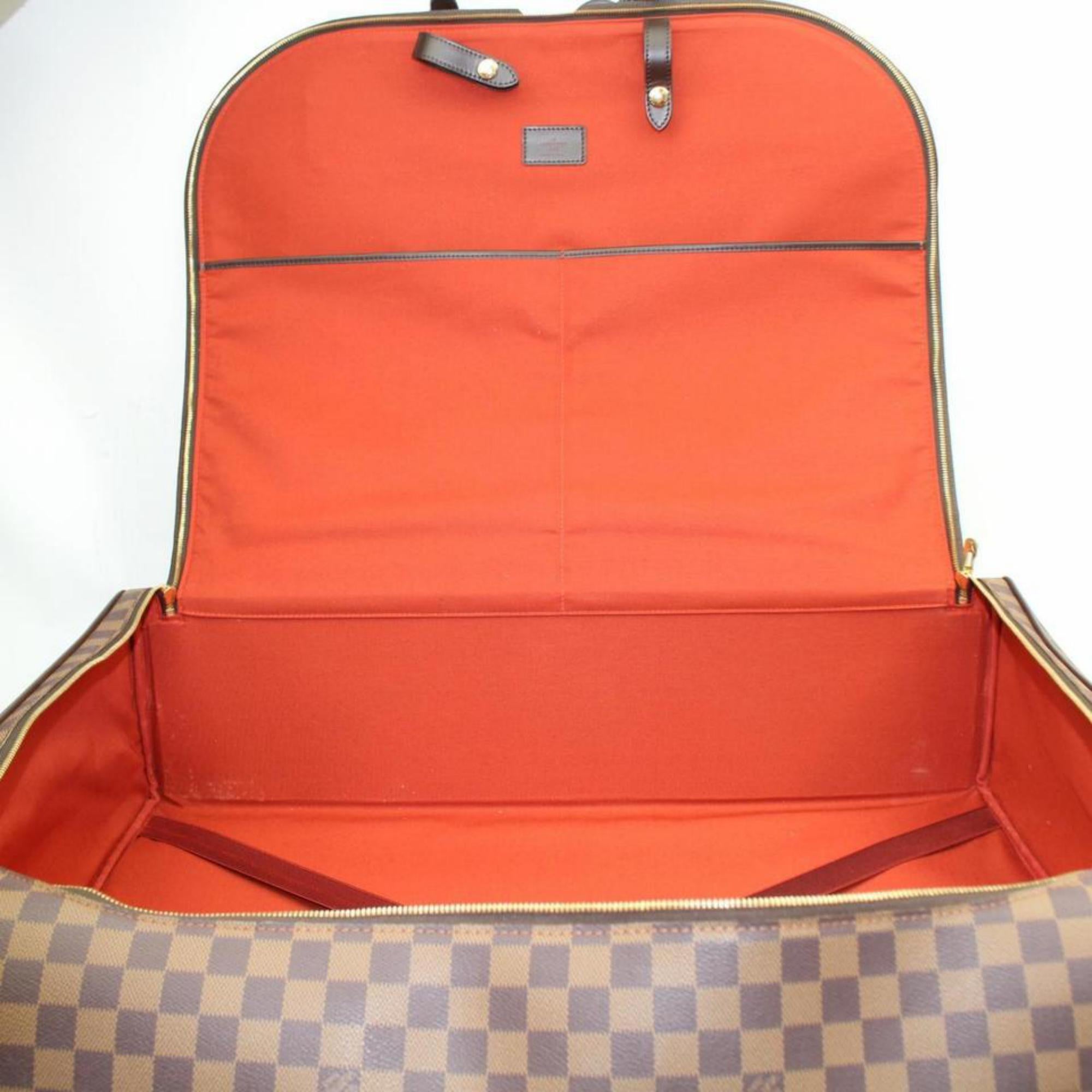 Brown Louis Vuitton Nolita Jumbo Damier Ebene Gm 869301 Canvas Weekend/Travel Bag For Sale