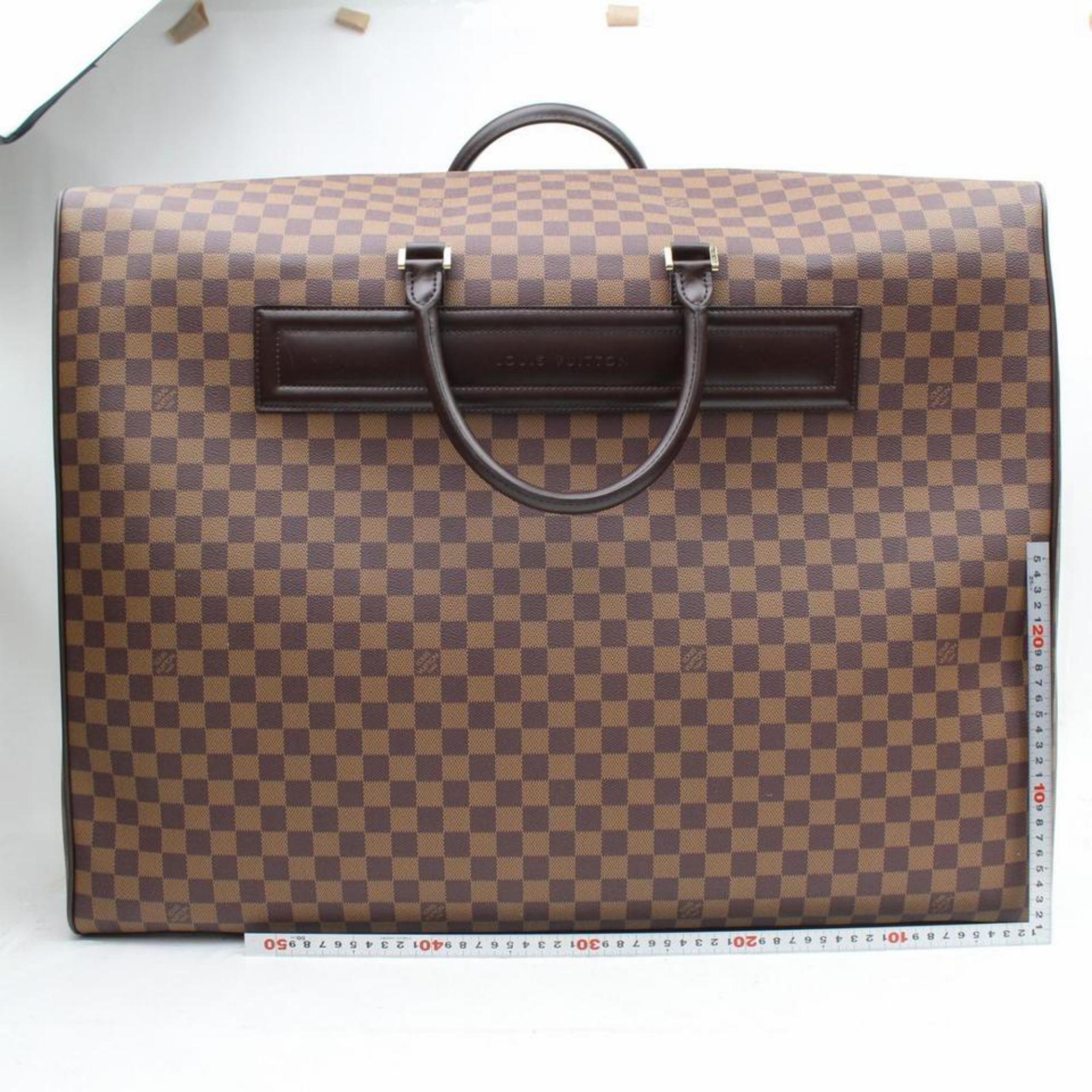 Women's Louis Vuitton Nolita Jumbo Damier Ebene Gm 869301 Canvas Weekend/Travel Bag For Sale