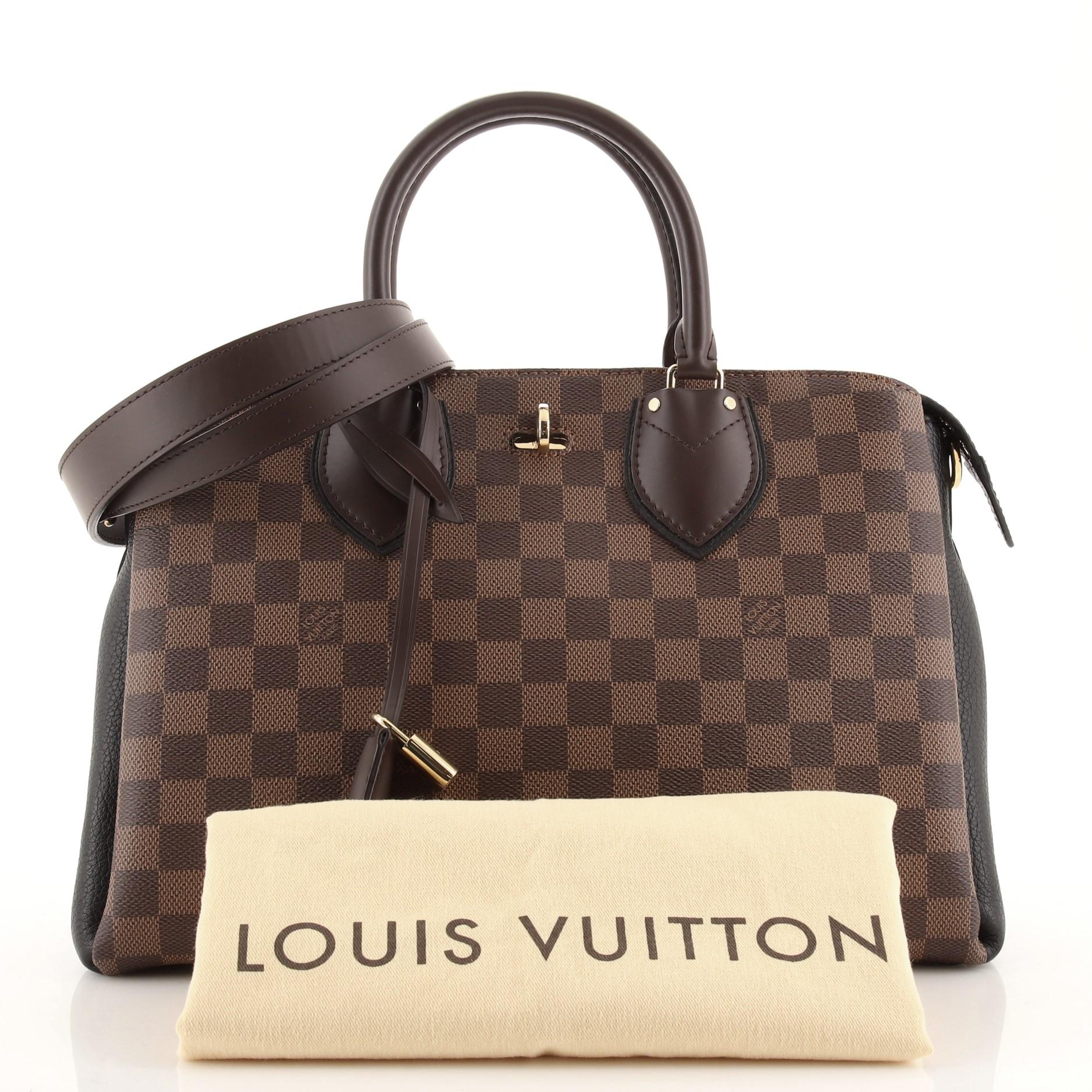 Condition: Very good. Odor in interior. Wear on base corners, light wear and scuffs on leather trims, handles and strap, creasing on strap. Cracking on side opening wax edges, scratches and discoloration on hardware.
Accessories: Keys, Lock,